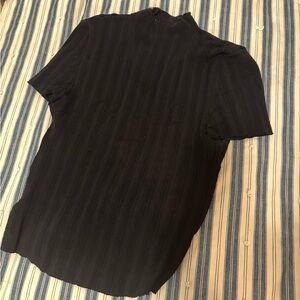 Free People Black Short Sleeve Tee